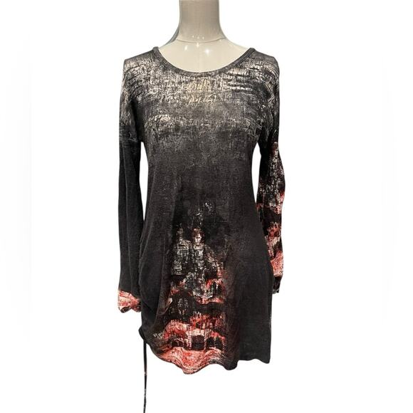 Save The Queen Tops - Save the Queen Multicolor Printed Long Sleeve Size XL